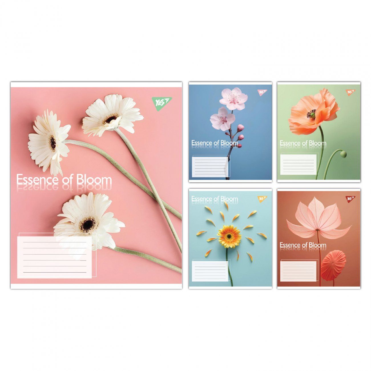 Зошит шкільний Yes 24 аркуша клітинка Essence of Bloom фото