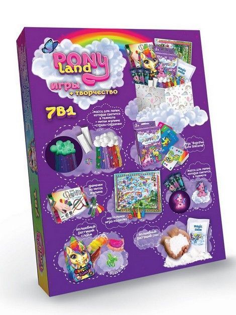 Набор для творчества Pony Land 7в1, игры + творчество Danko Toys фото