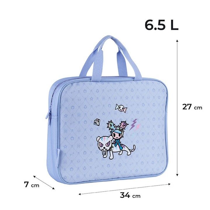 Сумка-портфель Kite для дівчинки 589 tokidoki 27*34*7см, блакитний фото