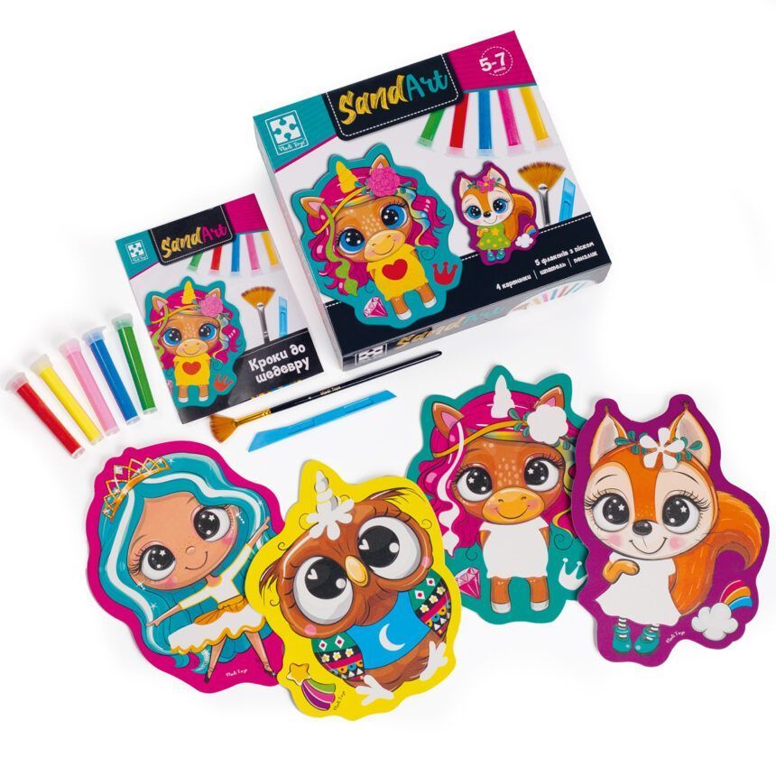 Набор для творчества Санд арт. Веселые друзья (Vladi Toys) фото