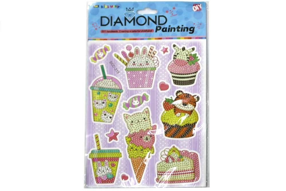 Наліпки з алмазною мозаїкою 17 &times; 28 см Десерти kawaii DIY фото
