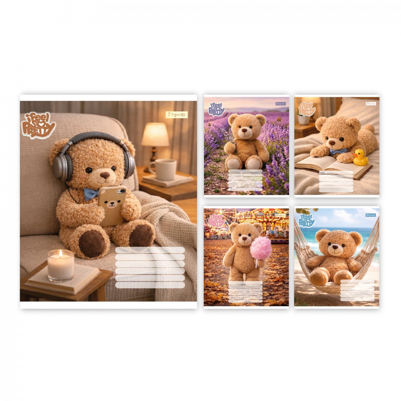 Зошит шкільний 1Вересня 24 аркуша клітинка Bear stories фото