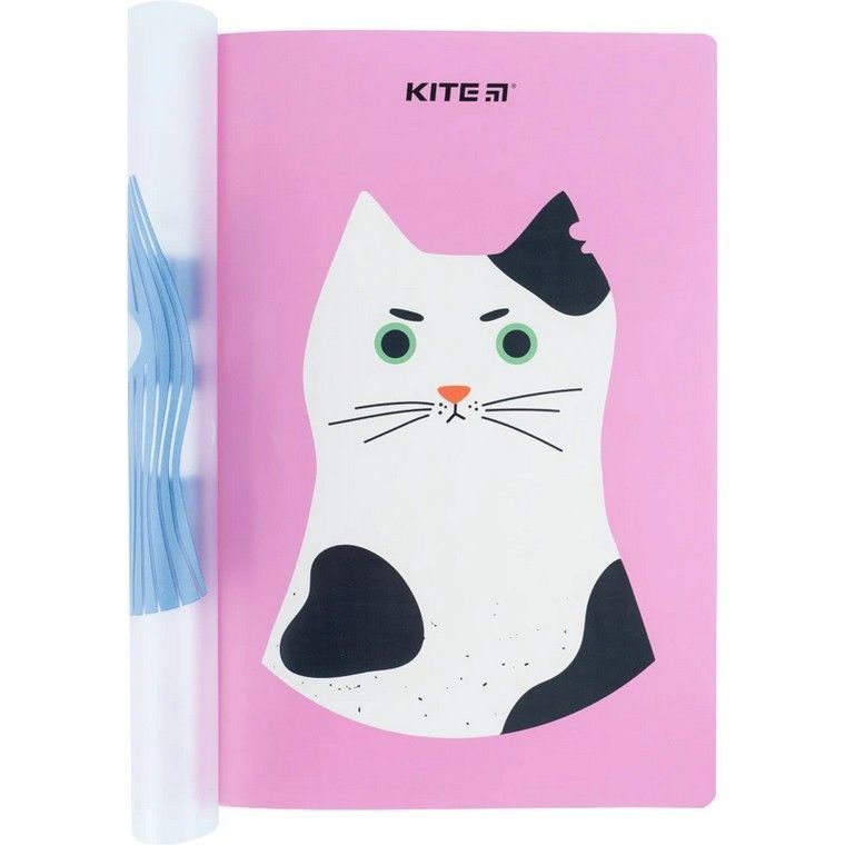 Блокнот А5 40л, в клетку, пластиковая обложка двойная Kite Gangster cat фото