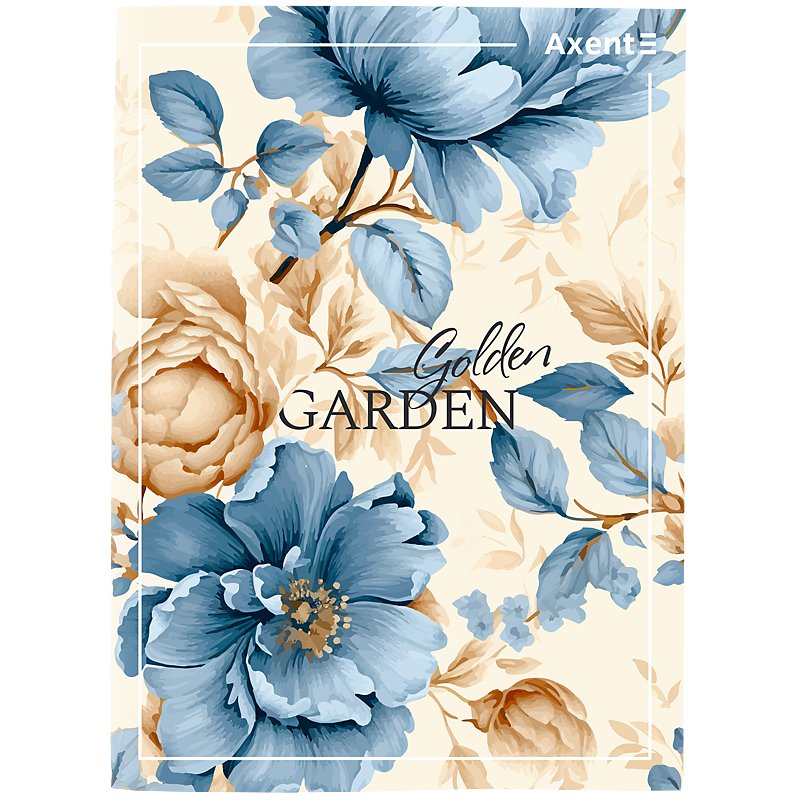 Тетрадь A4 96л., в клетку, мягкая обложка Axent Golden Garden фото