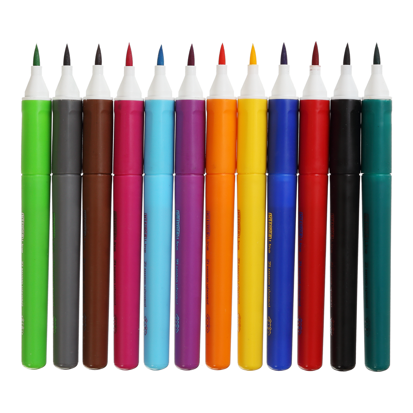 Фломастери-пензлики ZiBi Kids Line Jumbo Brush 12 кольорів фото