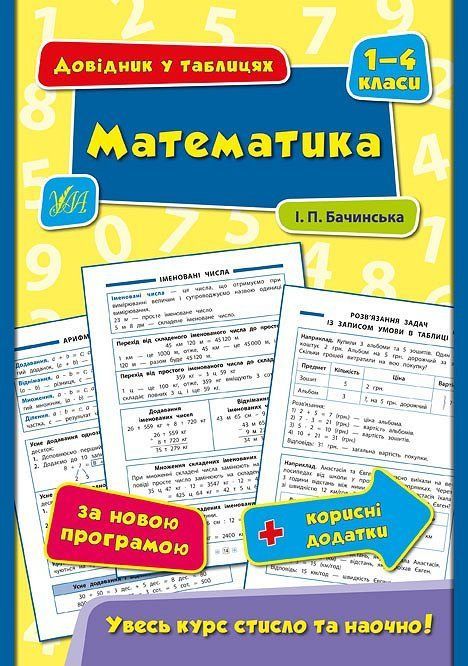 Довідник у таблицях МАТЕМАТИКА 1-4 класи Укр (Ула) фото