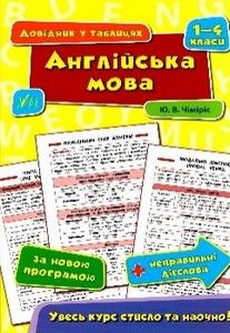 Довідник у таблицях АНГЛІЙСЬКА МОВА 1-4 класи Укр (Ула) фото