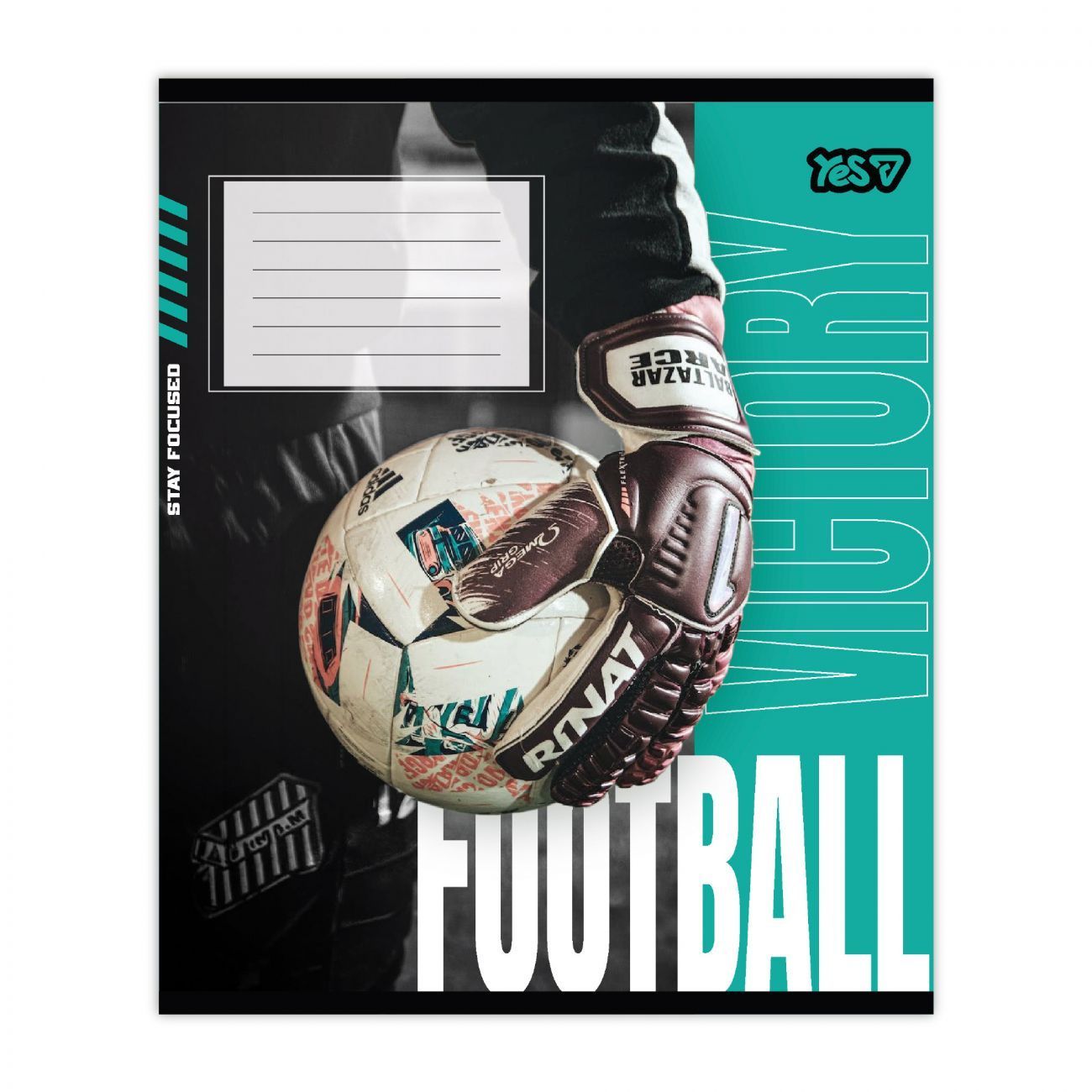 Зошит шкільний Yes 18 аркушів клітинка Football energy фото
