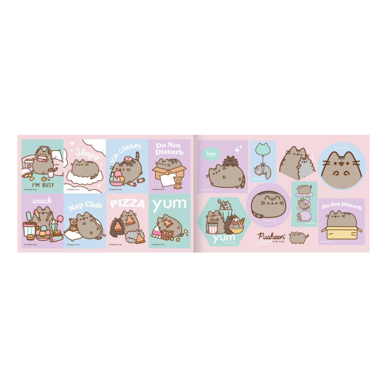 Розмальовка з наліпками та завданнями Pusheen А4 12 стор Yes фото
