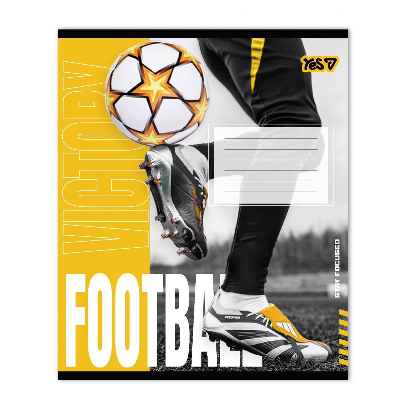 Зошит шкільний Yes 18 аркушів клітинка Football energy фото
