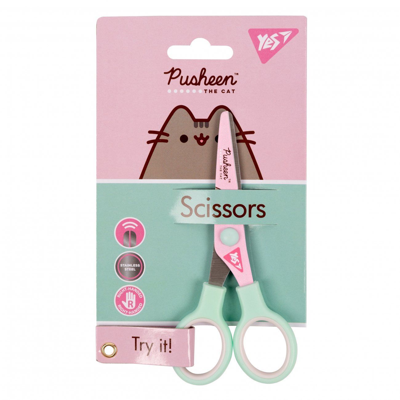 Ножиці дитячі Yes Pusheen 13см з принтом на лезі фото