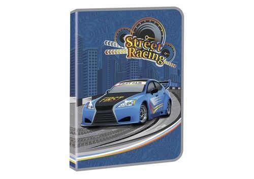 Папка для труда пластиковая на молнии А4 Kidis Street Racing с глиттером фото
