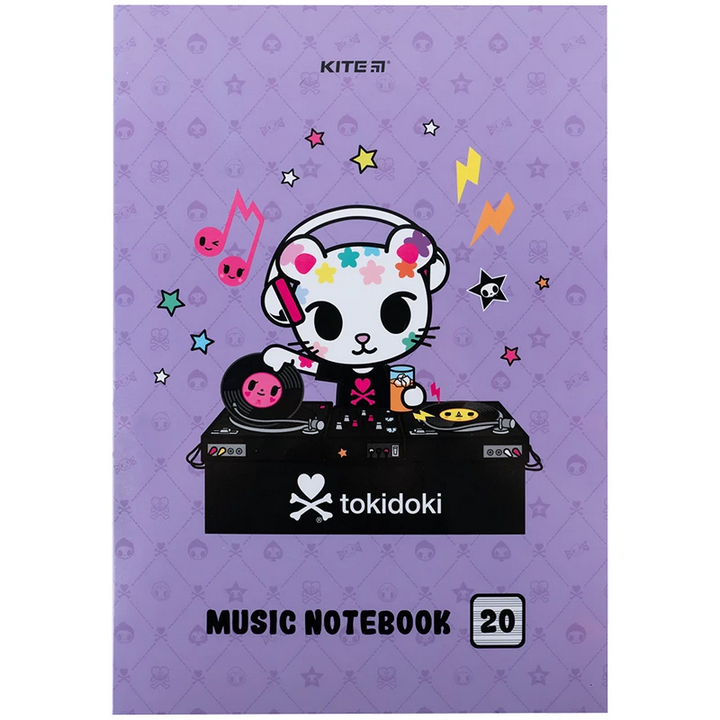 Тетрадь для нот А4 Kite tokidoki 20лист фото