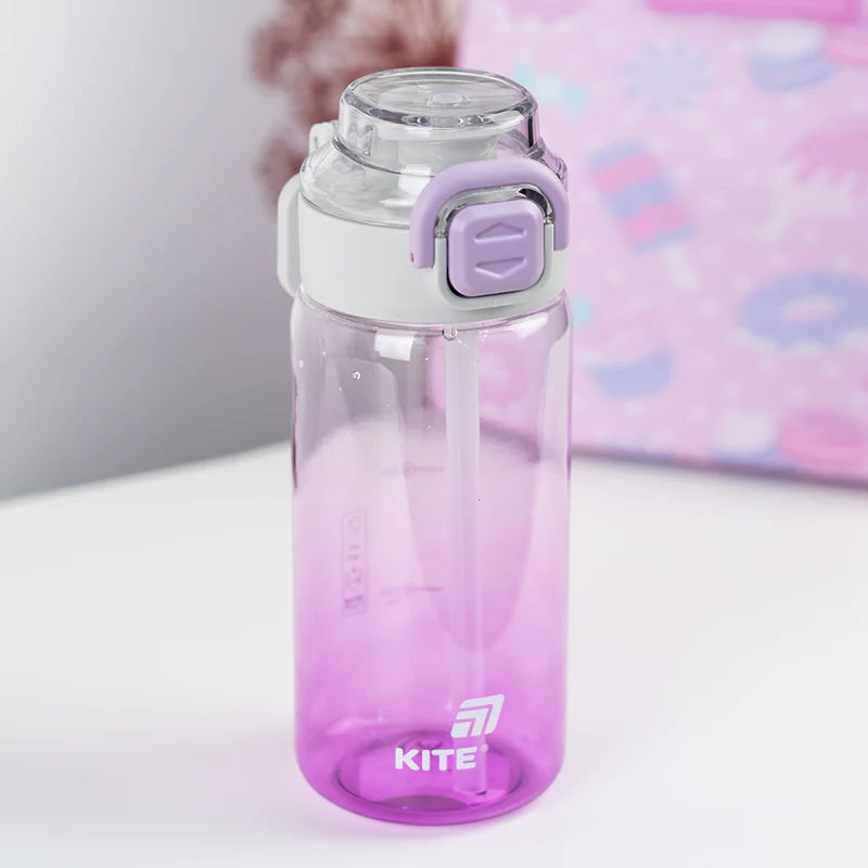 Пляшка для води Kite 600мл фіолетова фото
