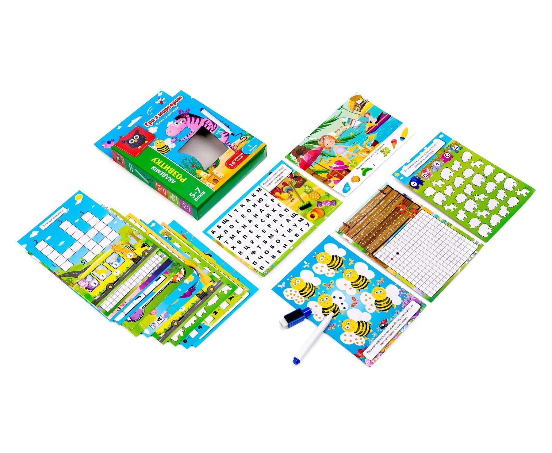 Гра розвиваюча Пиши и витирай Зебра Високий рівень Укр (Vladi Toys) фото