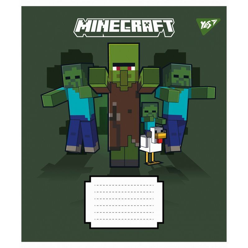 Зошит шкільний Yes 18 аркушів лінія Minecraft Signs фото