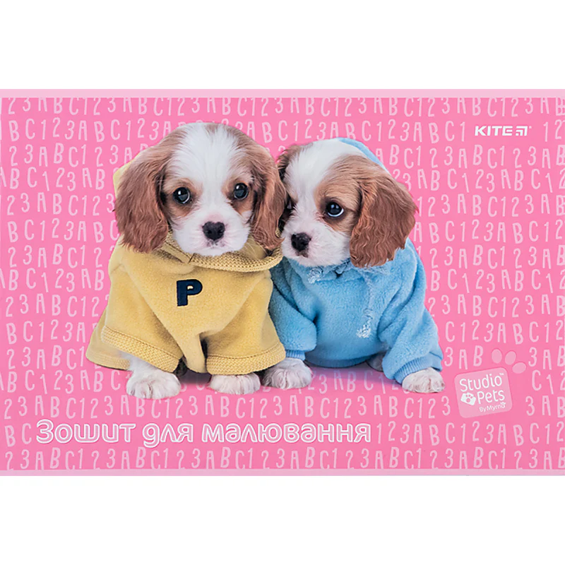 Альбом для рисования 12л скоба Kite Studio Pets 100г/м2 фото