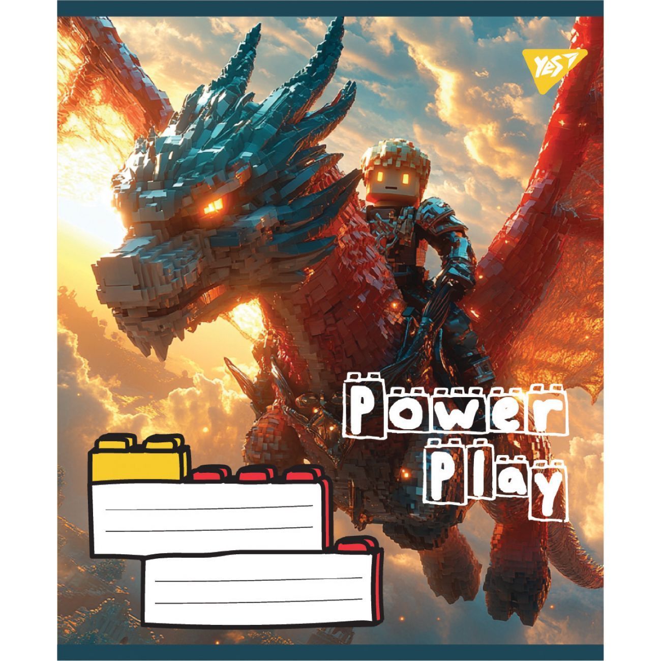 Зошит шкільний Yes 12 аркушів клітинка Power Play фото
