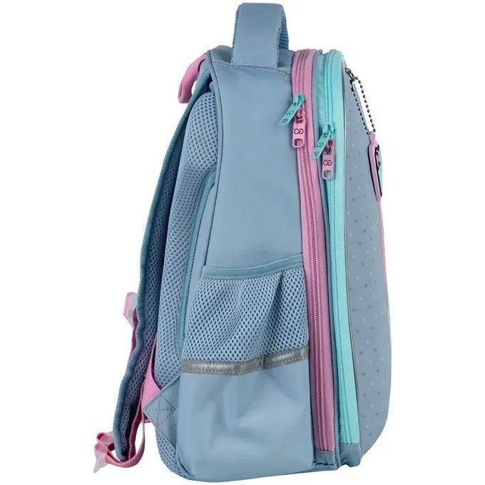 Рюкзак школьный полукаркасный для девочки GoPack Education 165M Girl Power 38*28*13см серый фото