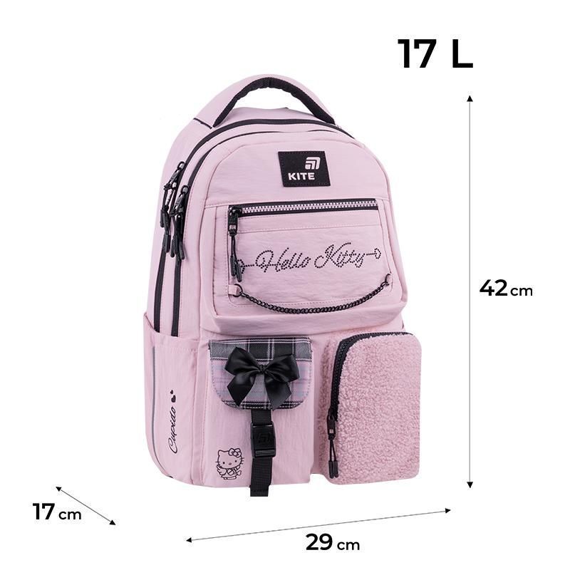 Рюкзак підлітковий Kite Education teens 2587M Hello Kitty 42 &times; 29 &times; 17см рожевий фото
