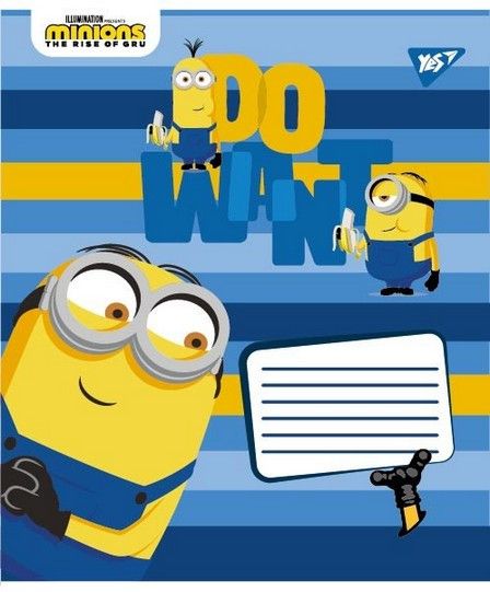 Зошит шкільний Yes 12 аркушів коса лінія Minions2 (25) фото