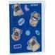 Блокнот А6 80арк., в клітинку, силіконова обкладинка Kite Blue dogs фото 2
