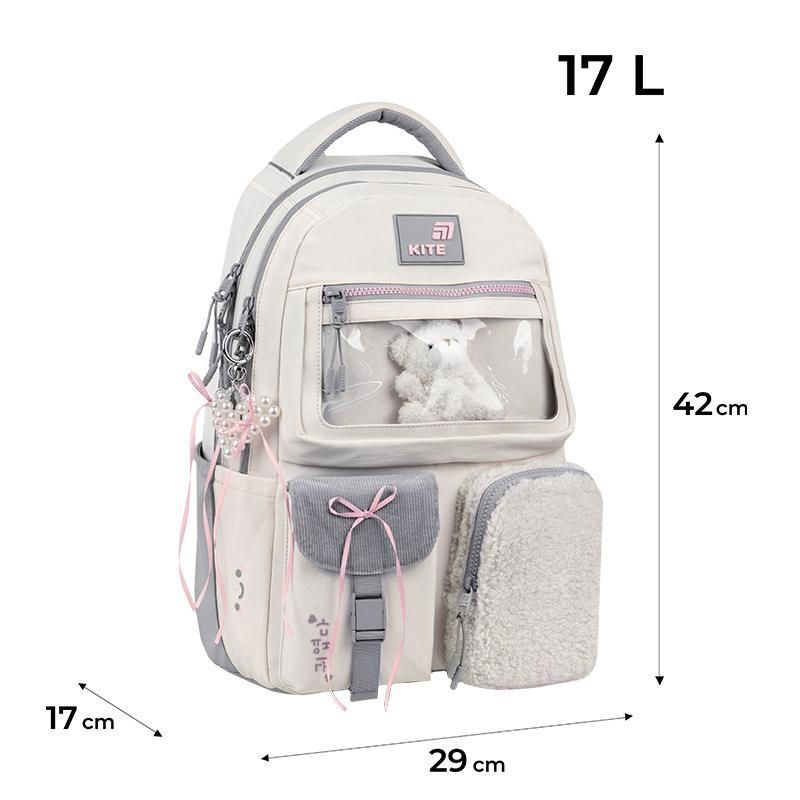 Рюкзак підлітковий Kite Education teens 2587M Iconic 42 &times; 29 &times; 17см бежевий фото