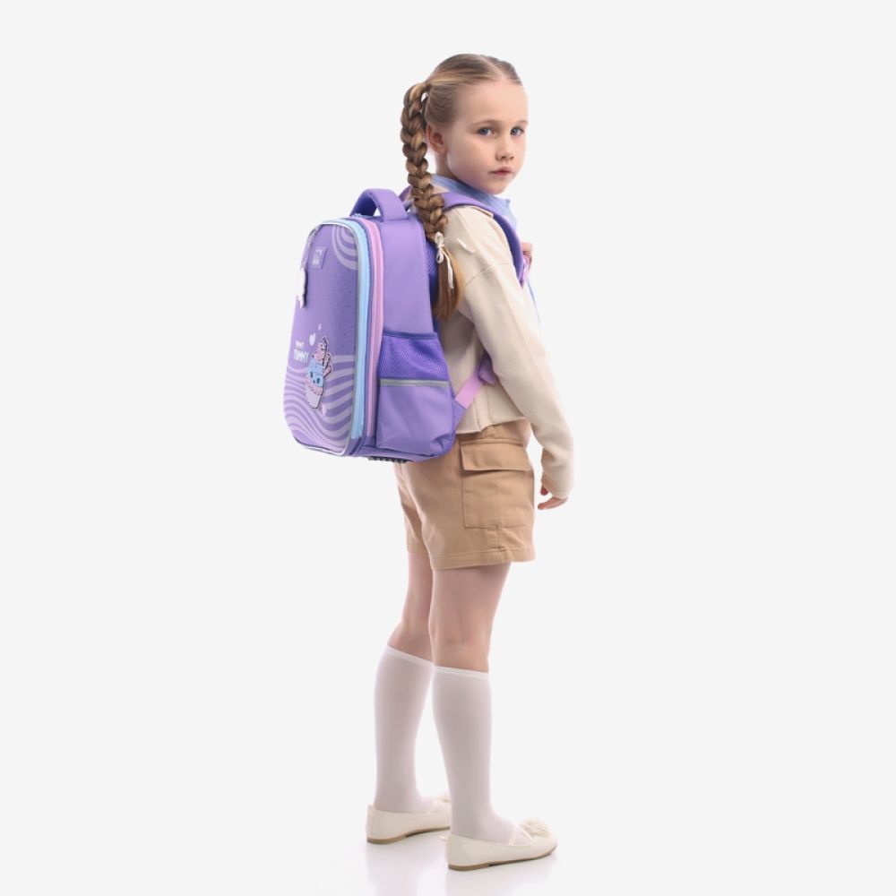 Рюкзак шкільний напівкаркасний для дівчинки GoPack Education 165M Yummy 38*28*13см фіолетовий фото