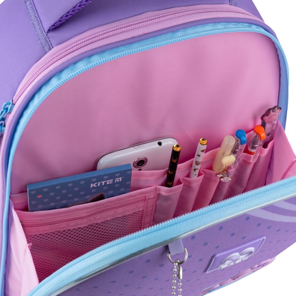 Рюкзак шкільний напівкаркасний для дівчинки GoPack Education 165M Yummy 38*28*13см фіолетовий фото