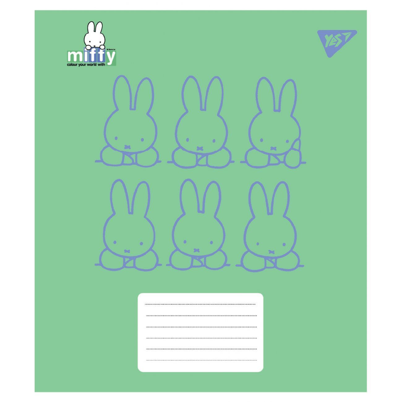 Зошит шкільний Yes 18 аркушів клітинка Miffy Bunny фото