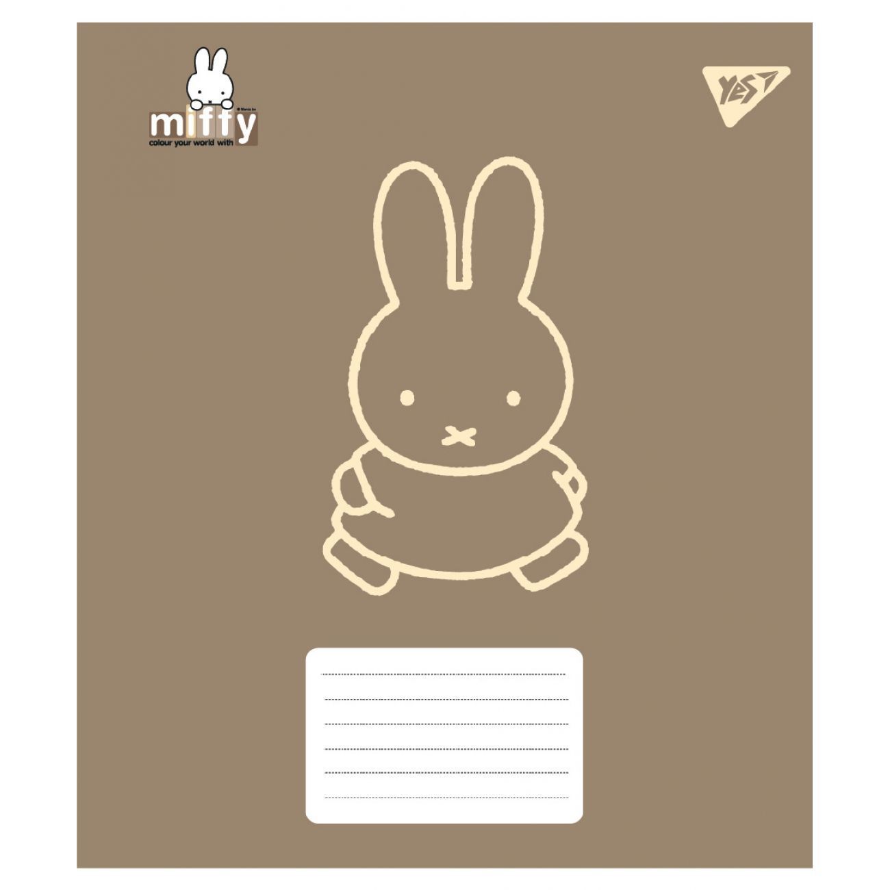 Зошит шкільний Yes 18 аркушів клітинка Miffy Bunny фото