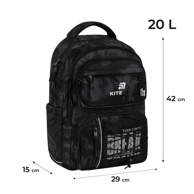 Рюкзак підлітковий Kite Education teens 2594M Break Limits 42 &times; 29 &times; 17см чорний фото